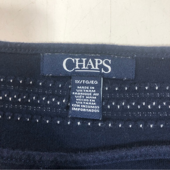 Chaps Cotton Boatneck Striped Long Sleeve Top, size 1X - Picture 10 of 13